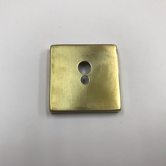 【プレス溝加工、同時加工の事例】サムターン・表示器用の部品