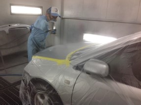 【ナイトロサーモスプレー効果参考例】参考D社：自動車鈑金塗装