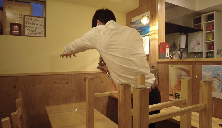 【抗ウイルス・抗菌コーティング施工事例】料理小屋 ユキマル様