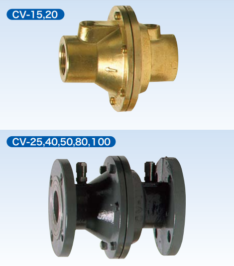 逆流防止弁/チェックバルブ CVシリーズ【2D/3D CAD】