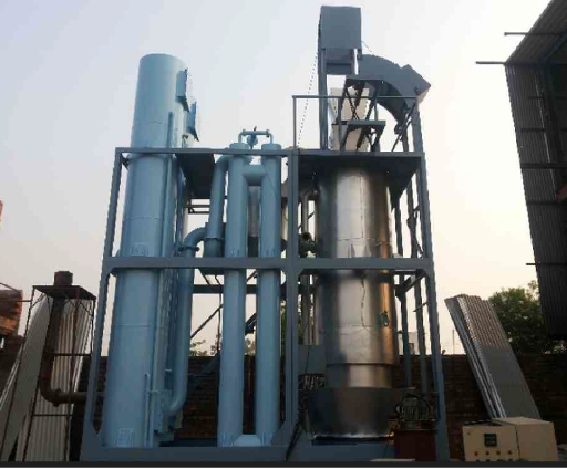 ガス化分解装置『準流動層循環機能付アップ・ドラフト型ガス化装置』