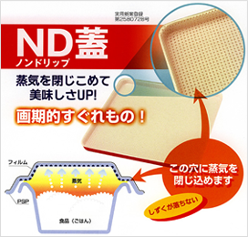 蒸気を封じて美味しさUP！傾けてもしずくが落ちない『アオパック』