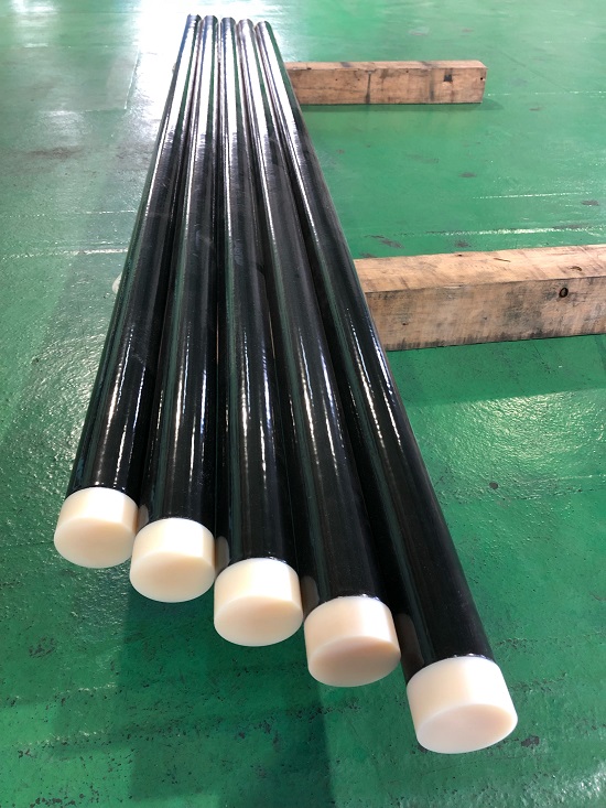 金属異物対策に『ポリウレアコート製ハンガーシャフト』（中吊り棒）