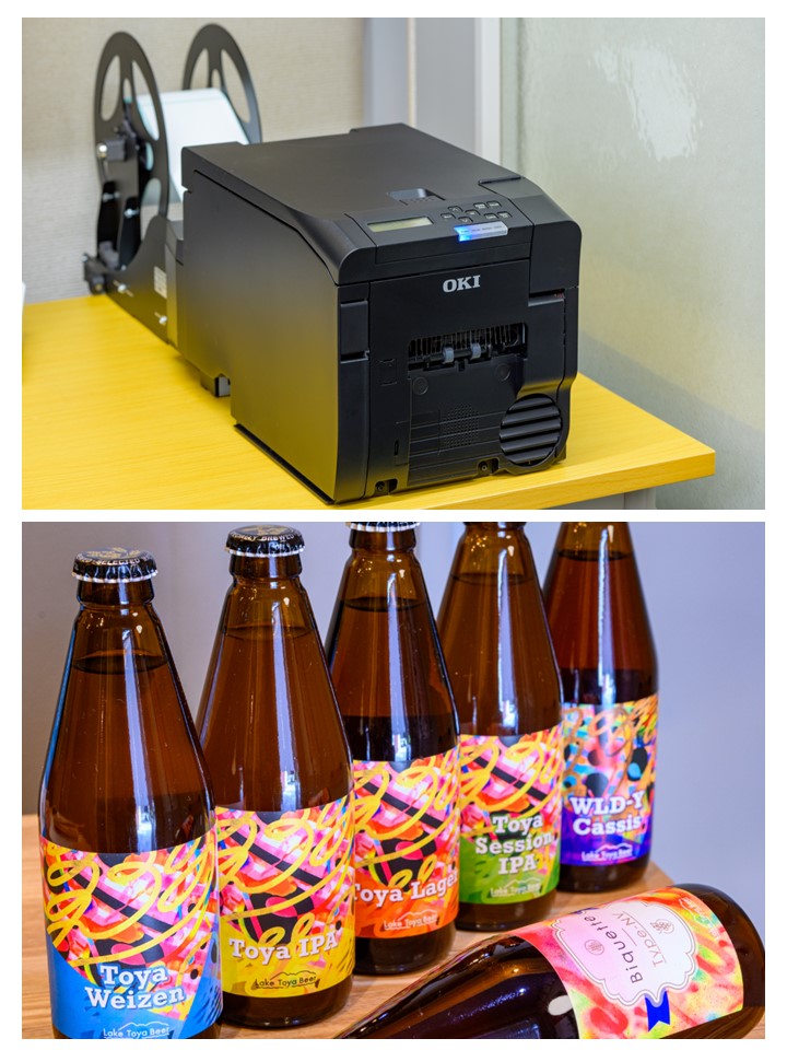カラーLEDプリンター 導入事例】カラーLEDプリンターLake Toya Beer様 | 沖電気工業