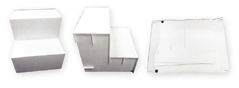 組み立て式ディスプレイ用陳列棚　2段