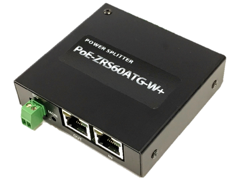 IP付きPoEスプリッタ/PoE-ZRS60ATG-W+