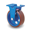 Waterproof caster for marina with fixed MG-W fittings and polyurethane wheels.