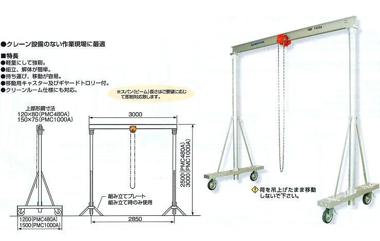 スーパー 柱取付式ジブクレーン(溶接型) 容量:250kg アーム長さ:3m ( JBC2530H ) (株)スーパーツール スーパー 柱取付式ジブクレーン(溶接型) 容量:250kg アーム長さ:3m