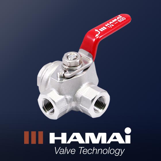 【完全禁油・３方弁】ステンレス製ボールバルブ　RSS-31型