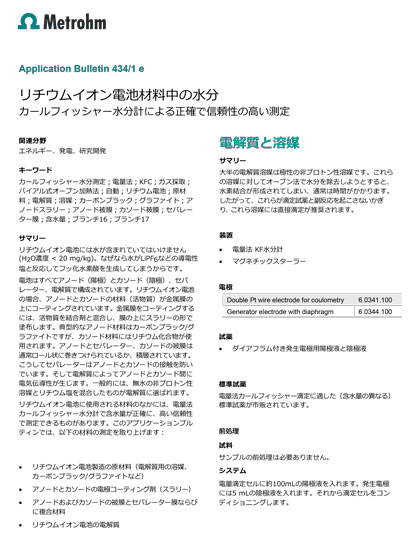リチウムイオン電池材料の水分測定【技術資料】