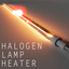 Halogen lamp heater capable of high-speed drying of paints, inks, adhesives, and more.