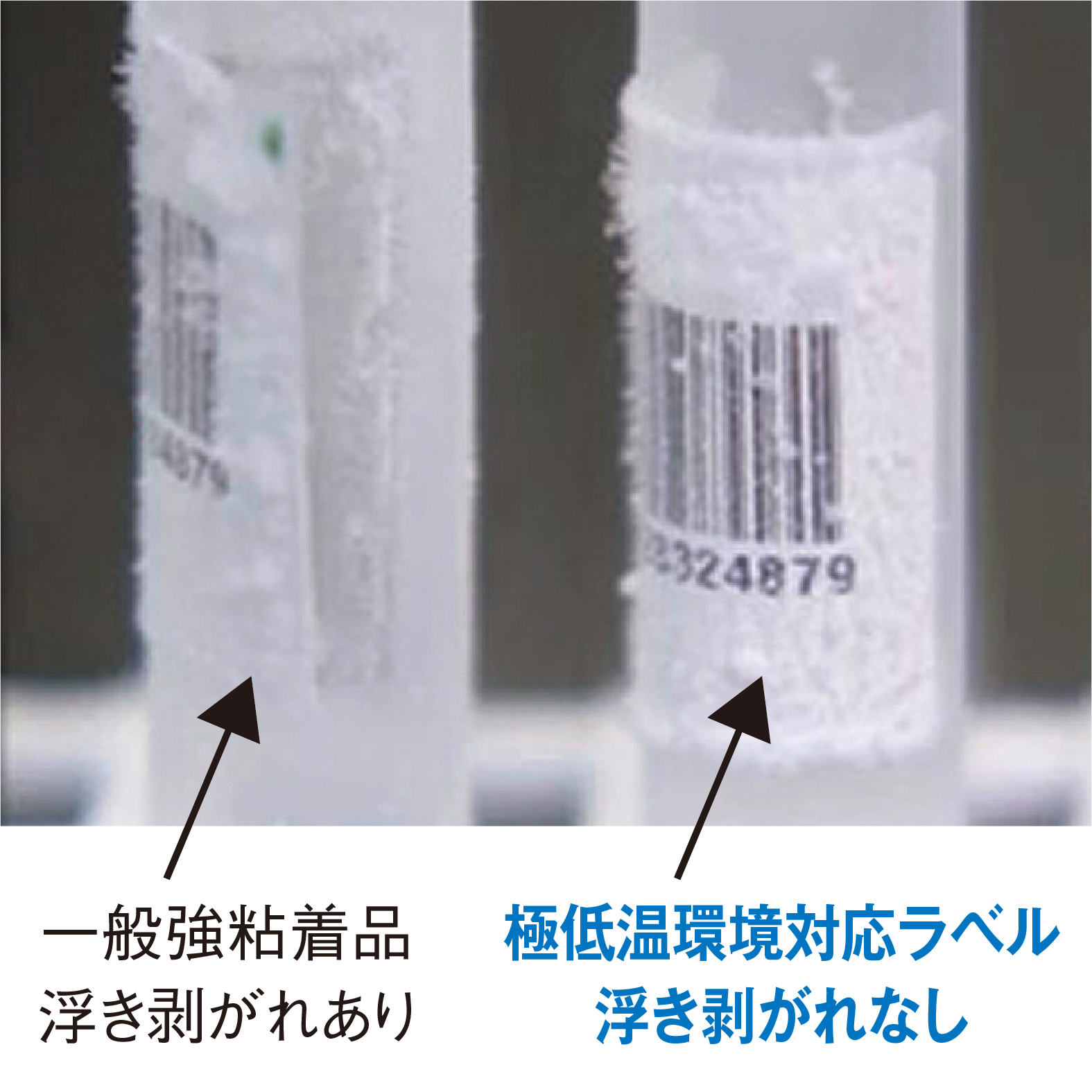 極低温環境対応ラベル