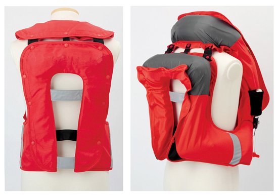 瞬間膨張防護服