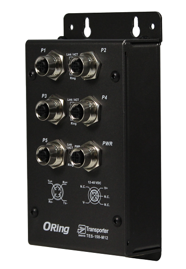 【M12コネクタ非管理スイッチハブ】TES-150-M12