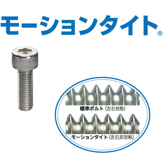 【オートバイ部品に！】緩み防止ボルト「モーションタイト」
