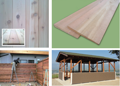 内装・外装用木材『ウエスタンレッドシダー製サイディング』