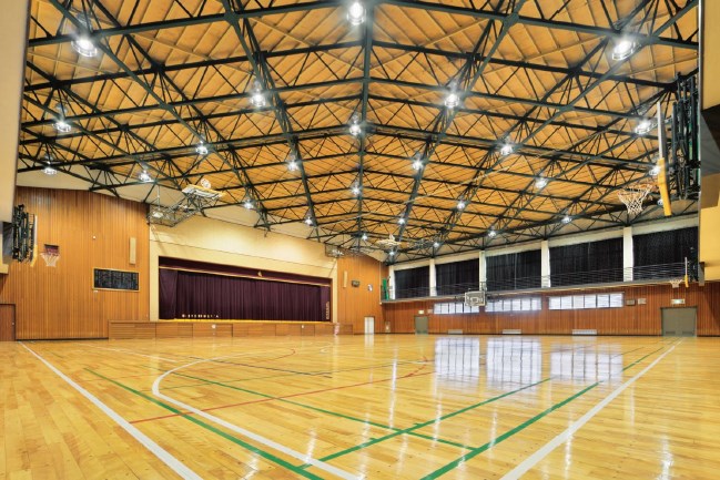 【工事事例】横浜創学館高等学校 体育館照明改修