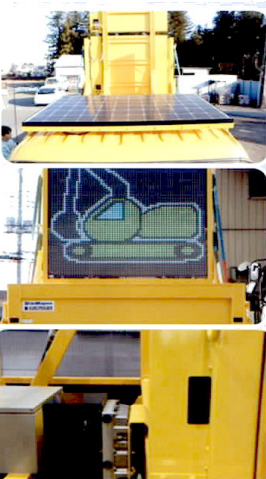 安全機器「高性能ソーラー式工事規制車」