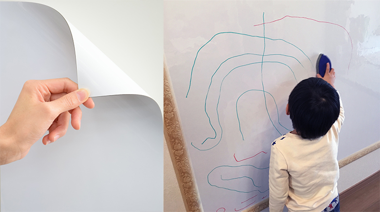 ホワイトボードシート（吸盤タイプ）「ピタッと！吸着シート」