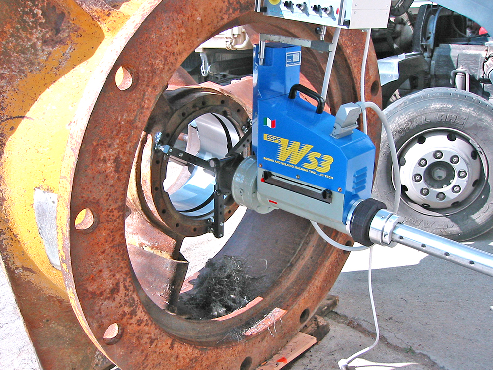 現地機械加工　施工承ります。