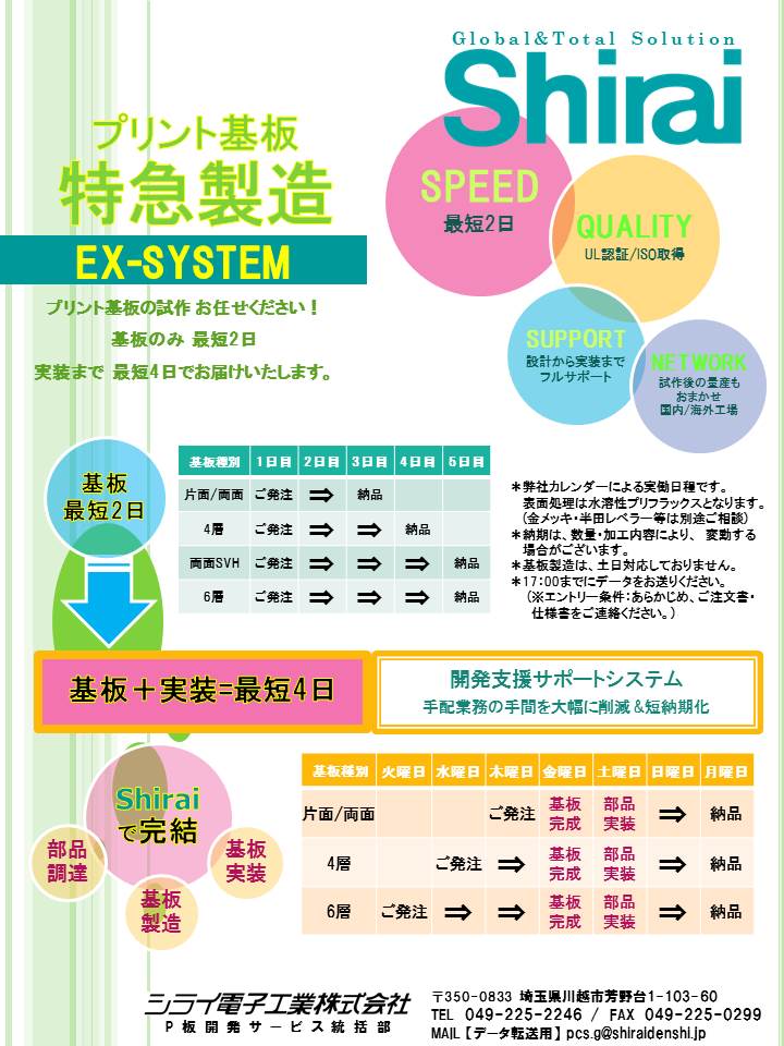 特急製造［プリント基板］