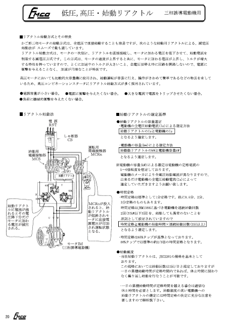 製品カタログ　始動リアクトル