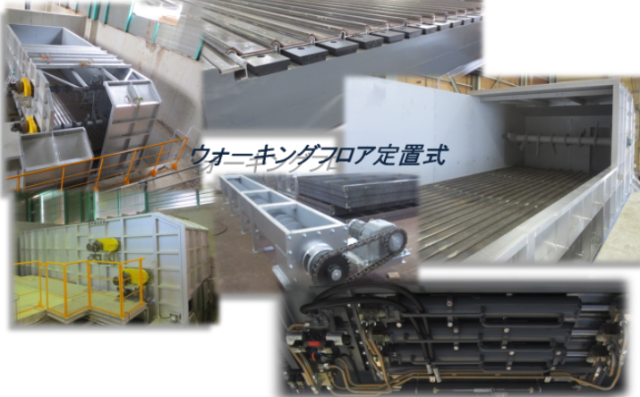 稼働床式自動荷降ろし装置『ウォーキングフロア 定置型』