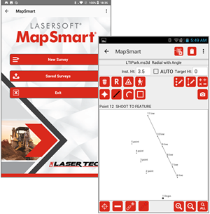 LTI社製TruPulse専用地図アプリ MAPSMART