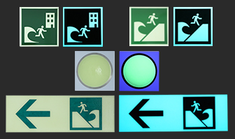 蓄光式避難誘導標識システム『Linko☆Blue/Green』