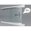 Reception window dedicated glass sliding door component (with soft close)