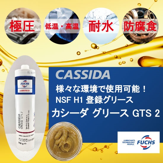 特殊極圧グリース『CASSIDA GREASE GTS 2』 レッドアンドイエロー