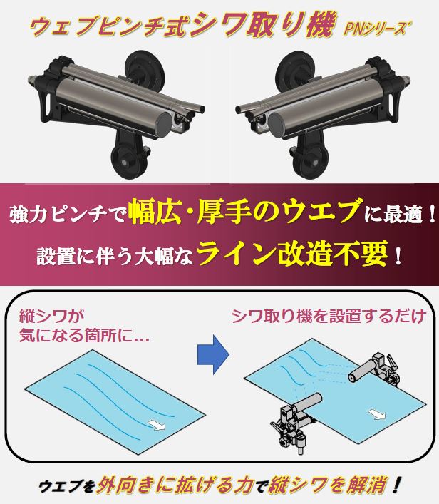 ウエブピンチ式しわ取り機 PNシリーズ | 東洋機械 - Powered by