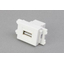 コンセントチップ（スナップインセット品）USB2.0　横型　白