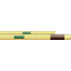Chemical-resistant delivery suction hose (amber inner surface, black outer surface)