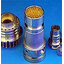 Hermetic seal connector [suitable for use in high vacuum and high pressure containers]