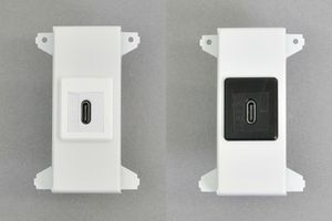 絶縁取付枠用コンセントモジュールUSB3.1 1スナップイン端子 ネット