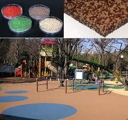 Ecoカラーゴムチップ舗装材　CRC