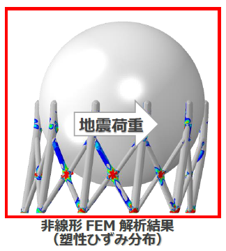 【FEM解析事例】球形タンクの耐震解析