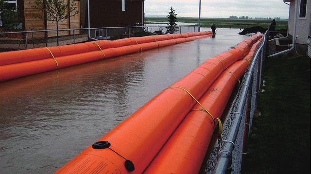 土嚢に変わる水嚢 タイガーダム