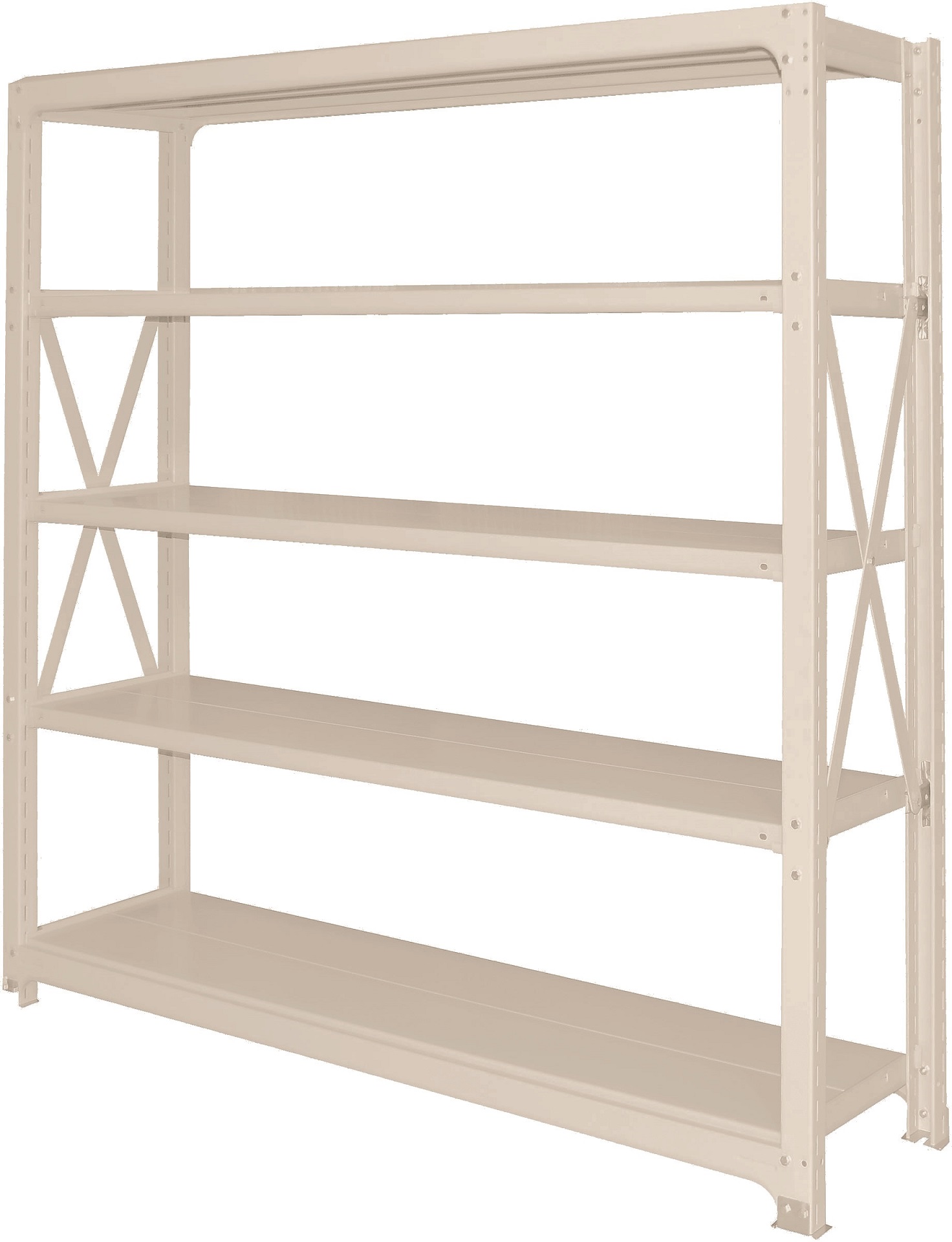 NF スチール製軽中量ボルトレス棚 キャンチラック単式増結1連 間口1254×奥行720×高さ2100mm 階段数6 ( CR74S-S6B ) ＮＦ スチール製軽中量ボルトレス棚 キャンチラック単式増結１連 間口