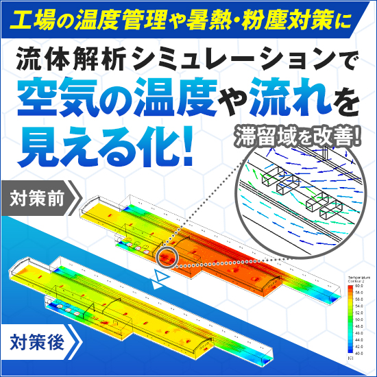 工場の環境改善向け流体解析サービス＜事例資料進呈＞ | 中電シーティーアイ - Powered by イプロスものづくり