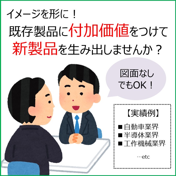 イメージを形に！既存製品に付加価値をつけて新発売したい方へ