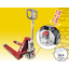 Parking brake with foot guard for hand pallet truck