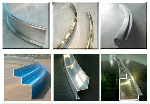 板折り曲げ材のR曲げ加工