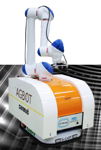 無軌道AGV＋人協働ロボットで24時間連続運転「自動化・省人化」