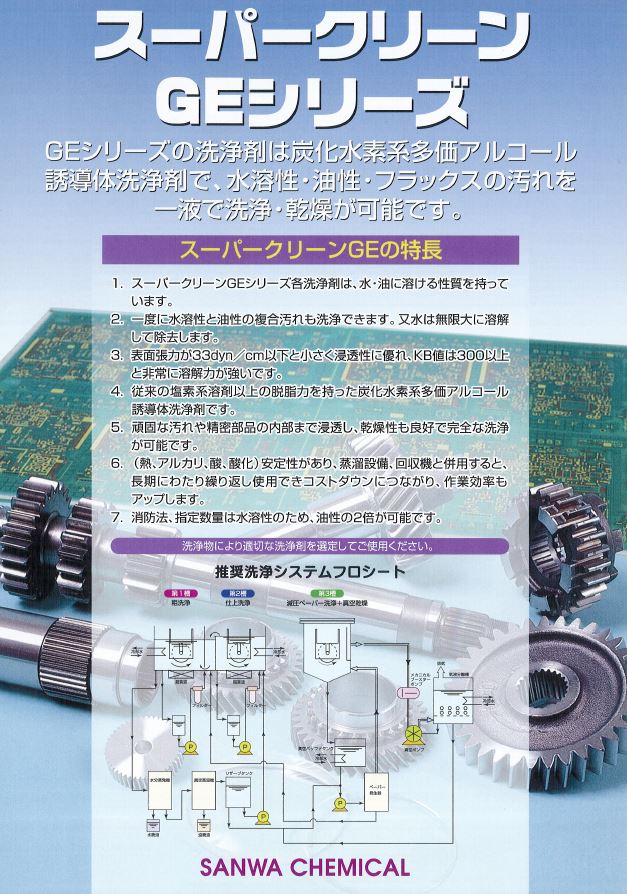 洗浄剤　「スーパークリーンGEシリーズ」
