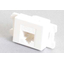 Socket chip (snap-in set) LAN CAT6 white horizontal