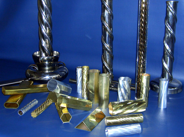 冷間引抜き加工による異形デザインパイプ