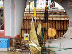 【オリジナル自社製品】プロペラ及びシャフト吊揚げ油圧装置