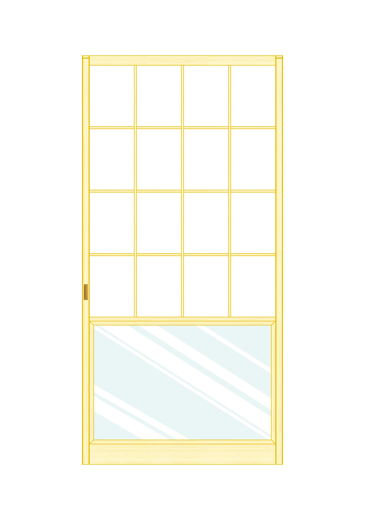 決まりました！】雪見障子 雪見障子4枚 建具【受渡し予定が決まりました】